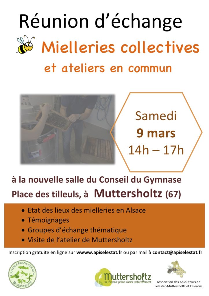 09.03.19 Invitation réunion d'échange miellerie collective et ateliers en commun